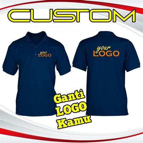 Jual Kaos Polo Shirt Unisex Cowo Cewe Custom Poloshirt Blur District