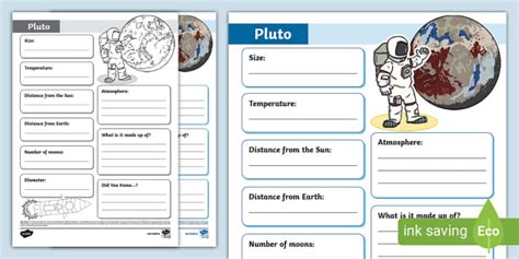 New Pluto Fact File Template Lehrer Gemacht Twinkl