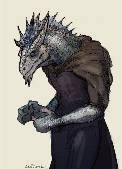 Silver Dragonborn By Cultistcarl On Deviantart Dungeons And Dragons