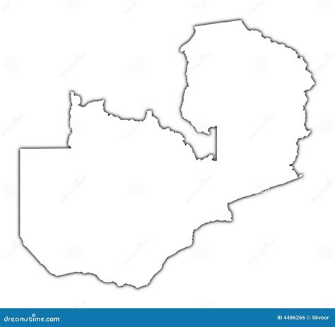 Zambia Outline Map Stock Illustration Illustration Of Raster