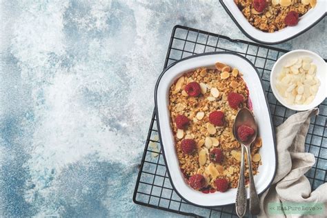 Gezonde Havermout Crumble Met Frambozen En Appel Eat Pure Love