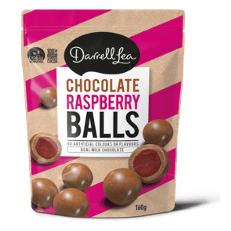 Darrell Lea Milk Chocolate Raspberry Balls Glader Confectionery