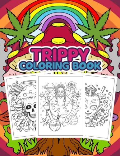 Trippy Coloring Book Stoner Psychedelic Colouring Pages Stress