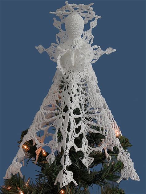 Crochet Snowflake Angel Tree Topper Kathryn Clark Crochet Angel Tree Topper Christmas Tree