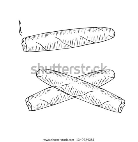 Cuban Cigars Gentlemen Club Vector Isolated Stock Vector Royalty Free 1340924381 Shutterstock