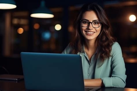 Premium Photo Portrait Of A Beautiful Diverse Female Wearing Glasses