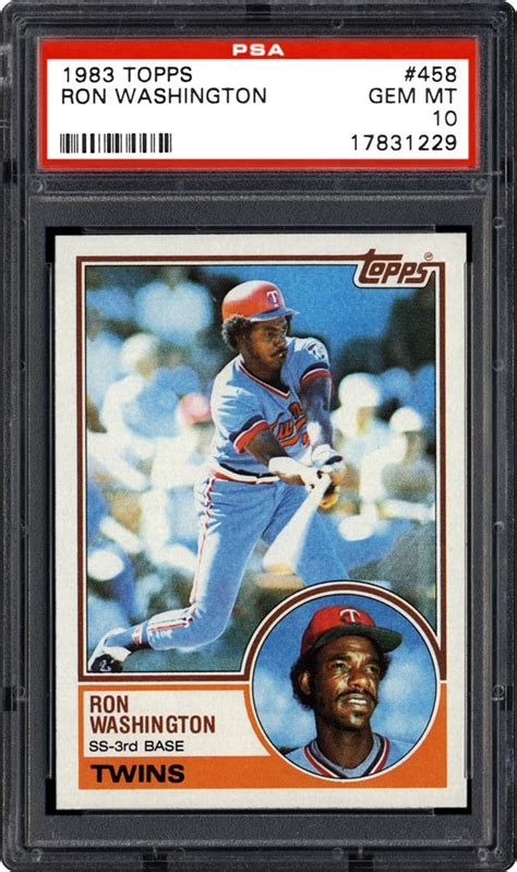 Auction Prices Realized Baseball Cards 1983 TOPPS Ron Washington Summary