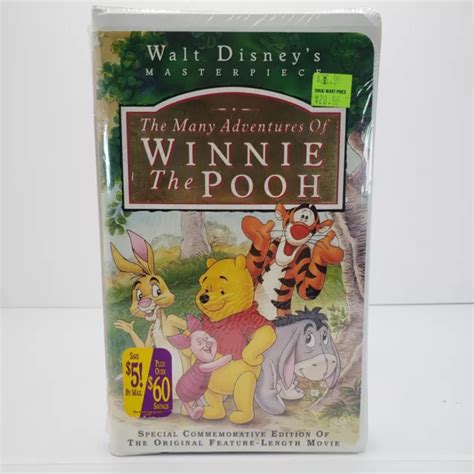 The Many Adventures Of Winnie The Pooh Vhs 1996 Factory Sealed Clam