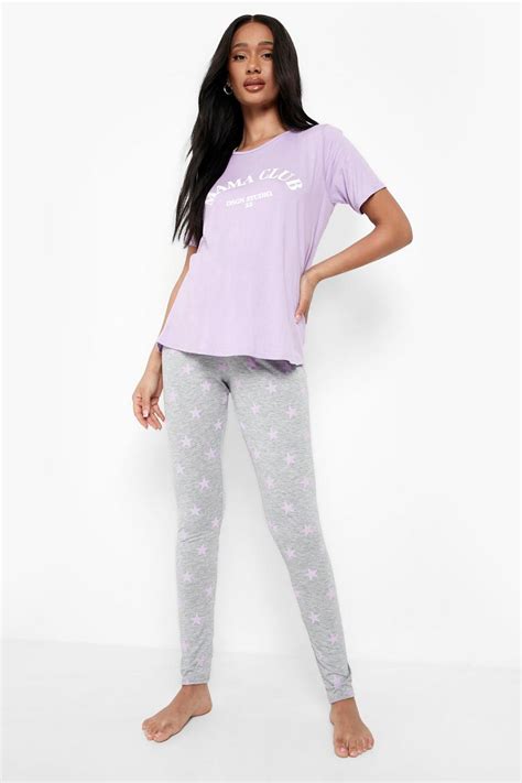 Maternity Mama Club Slogan Pants Pj Set Boohoo