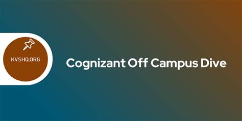 Cognizant Off Campus Drive 2023 Batch Freshers Across India