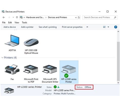 Hp Printer Offline Windows