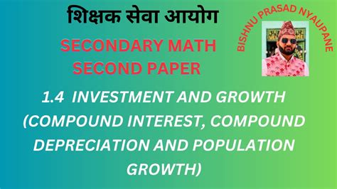 Investment And Growth Compound Interest Compound Depreciation And