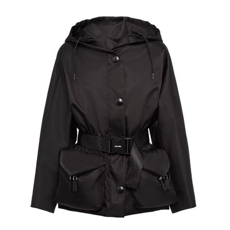 Prada Women Re Nylon Gabardine Blouson Jacket Black