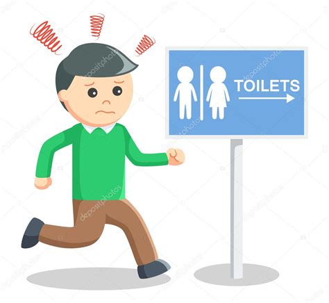 Man Hurry Toilet — Stock Vector © Redrockerz99 105026506