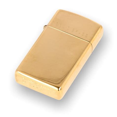 Slim Solid Brass Zippo Lighter