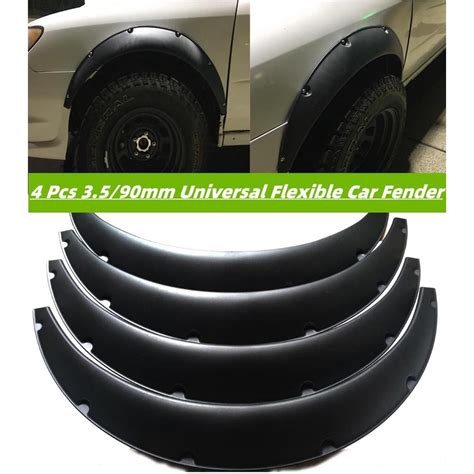 Pcs Mm Universal Flexible Car Fender Flares Extra Wide Body