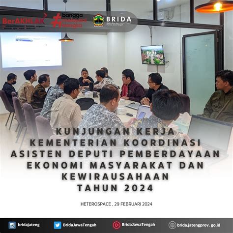 Kunjungan Kerja Kewirausahaan Badan Riset Dan Inovasi Daerah Provinsi Jawa Tengah