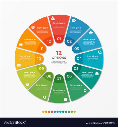 Circle Chart Infographic Template With Options Vector Image