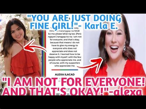 KARLA ESTRADA NAGKOMENTO SA PAGSAGOT NI ALEXA SA MGA BASHERS NITO FANS