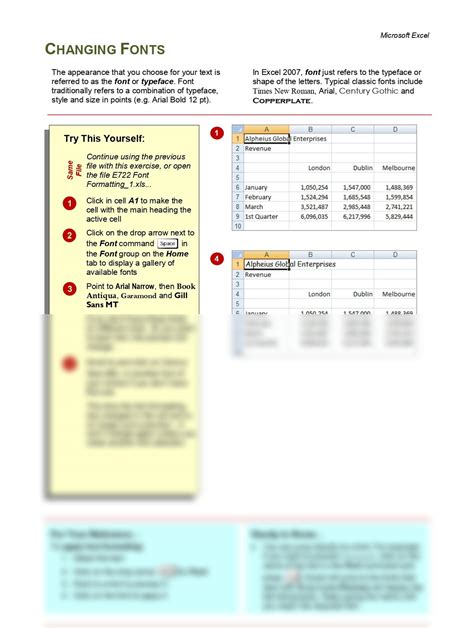 SOLUTION: Excel fundamentals changing fonts - Studypool