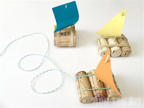 Easy Cork Boats - Pirate Ships - Red Ted Art