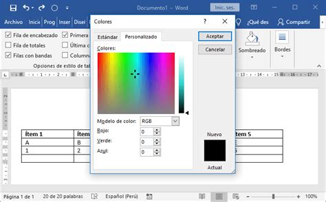 Como Poner Color A Un Cuadro En Word Image To U