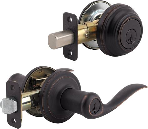 2 Combo Packs Keyed Alike Kwikset 991 Tustin Entry Lever And Single Cylinder Deadbolt Combo