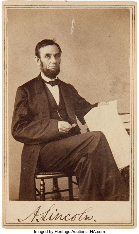 Abraham Lincoln: Superlative Signed Carte-de-Visite.... Autographs ...