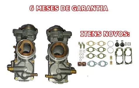 Par Carburador Kombi Brasilia Fusca 1600 Duplo Gasolina