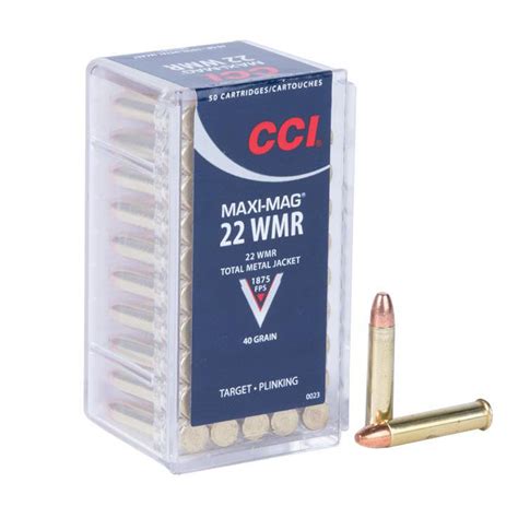 Cci Maxi Mag 22 Wmr 22 Mag 40gr Tmj Rimfire Ammo 50 Rounds