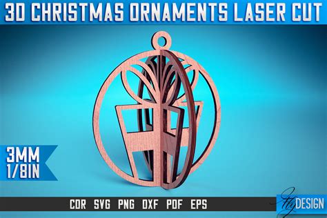 3d Christmas Ornaments Laser Cut Svg Christmas Ornaments Laser Cut By