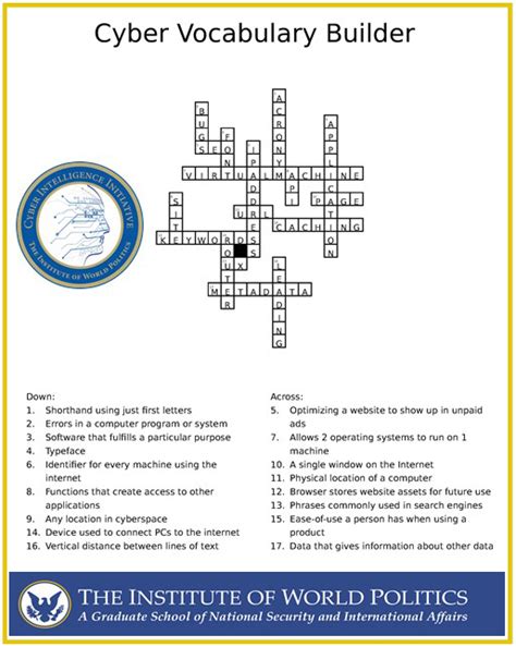 Cyber Crossword Puzzle - Institute of World Politics