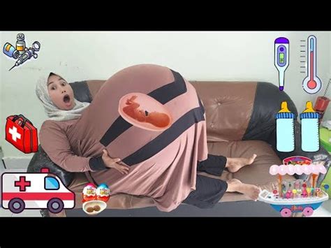 Drama Lucu Ibu Hamil Sakit Perut Melahirkan Balon Jumbo Di Sofa Youtube