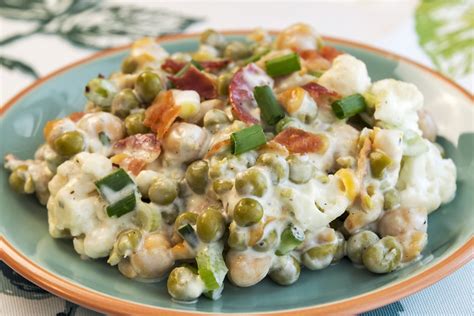 Creamy Ranch Pea Salad Tomatoes