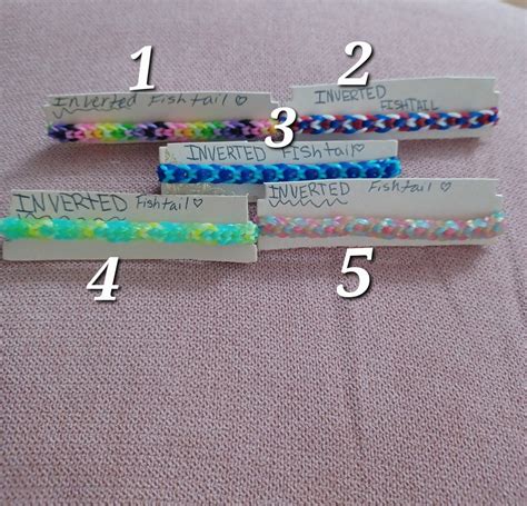 Rainbow Loom Inverted Fishtail Bracelet Etsy