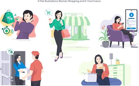 Premium Vector Shopping And Ecommerce Illustration Pack