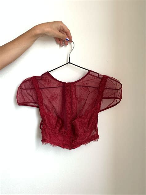 Lingerie Cropped Transparente Victoria Secret Produto Feminino Victorias Secret Usado