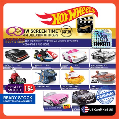 Hot Wheels Factory Sealed Hw Screen Time Snoopy Barbie Corvette Hummer Yellow Submarine