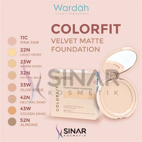 Wardah Colorfit Velvet Powder Foundation Shopee Indonesia