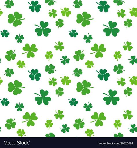 Clover Seamless Pattern St Patricks Day Royalty Free Vector Fabric