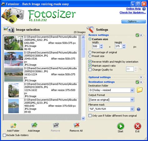 Fotosizer - Gratis-Download von heise.de