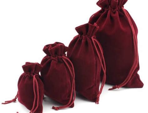 Custom Jewelry Gift Drawstring Velvet Pouch Professional Custom