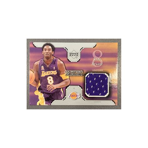 KOBE BRYANT 2002 03 UPPER DECK OVATION AUTHENTICS UNIFORM JERSEY KB U