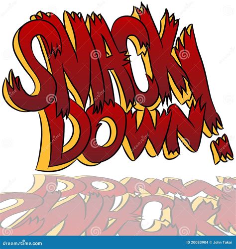 Smack Down Comic Sound Effect Text Stock Vector Illustration Of Comic