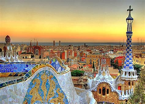 Art Now and Then: Parc Guell, Barcelona, Spain