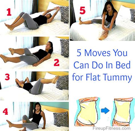 5 Moves For Flat Tummy You Can Do In Your Bed Flat Stomach