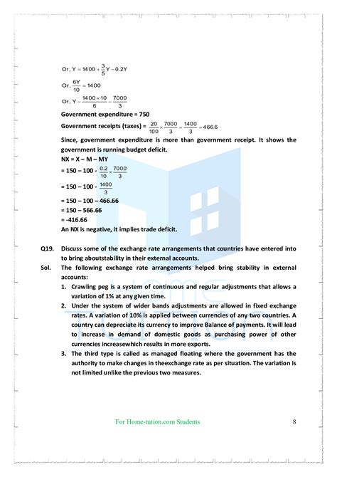 Ncert Solutions For Class 12 Micro Economics Chapter 6 Open Economy Macroeconomics