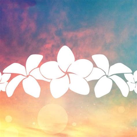 Plumeria Band Vinyl Decal Sticker Hawaii Plumeria Stickers Etsy