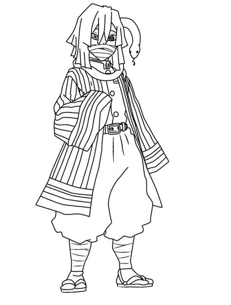 Imprimible Iguro Obanai Coloring Pages Iguro Obanai Coloring Pages