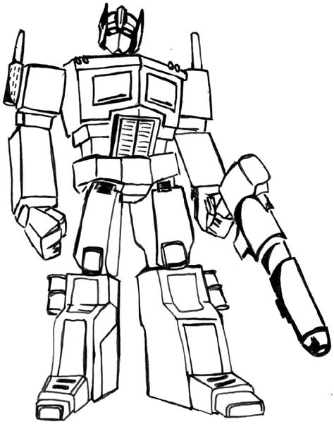 Transformer Coloring Pages Optimus Prime 1 Educative Printable